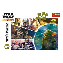 Trefl 16413 Baby Yoda, Star Wars 100 Pièces, Puzzle pour Enfants de 5 Ans et Plus
