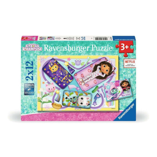 Ravensburger Puzzles 2 x 12 Teile: Pyjamaparty, Gabby's Dollhouse