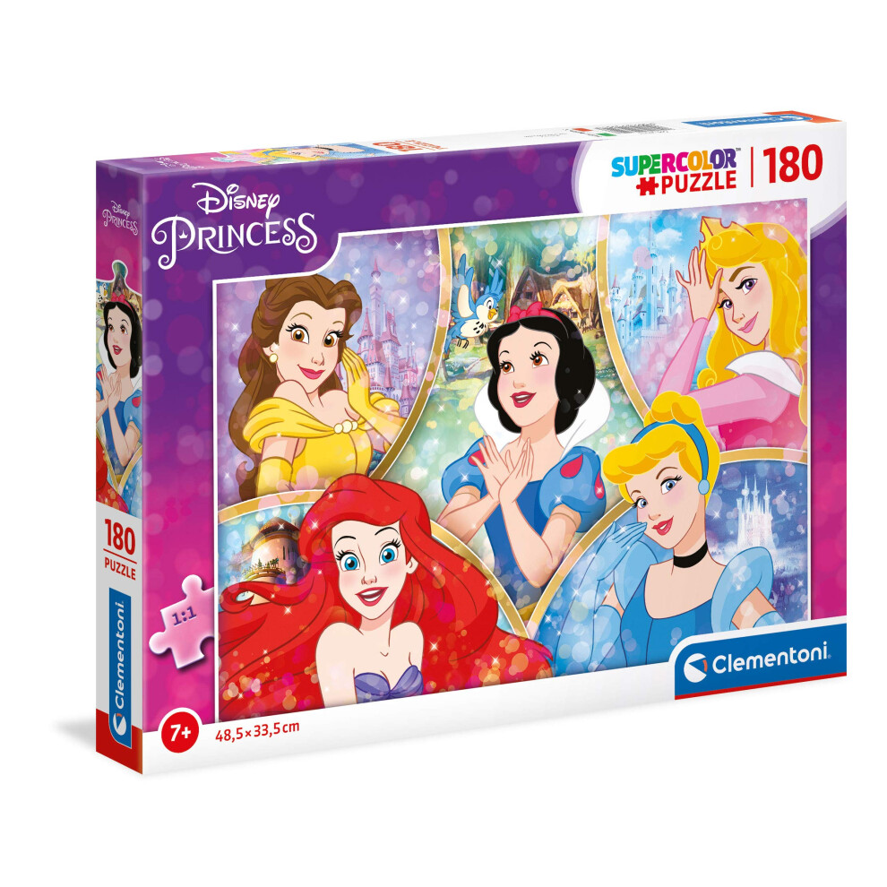 Clementoni 29311  Princess Supercolor Puzzle for Children - 180 Pieces