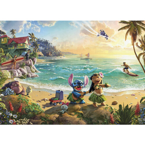 Ceaco - Thomas Kinkade - Disney - Lilo and Stitch - 1000 Piece Jigsaw ...
