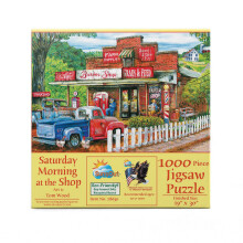SUNSOUT INC Saturday Morning at The Shop 1000-teiliges Puzzle von Knstler: Tom Wood fertige Gre 19 x 30 Zoll MPN-Nr. 28630