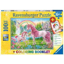 Ravensburger Puzle de 100 Piezas XXL Unicornios Mágicos para Niños - 13698 - Cada Pieza es Única