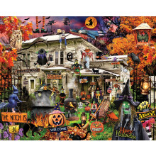 White Mountain Puzzles Witches Welcome  1000 Piece Halloween Jigsaw Pu