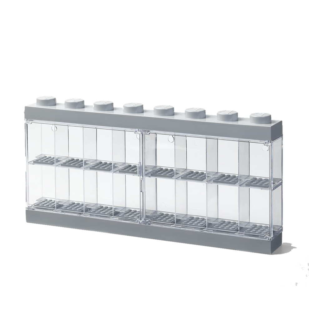 Photos - Action Figures / Transformers LEgO Minifigure 16 compartment Display case grey B07D9PTRCJ