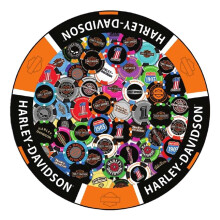 Harley-Davidson Poker Chip Grafika Kulatý Puzzle - 1000 Kousků, 26.5 Palců