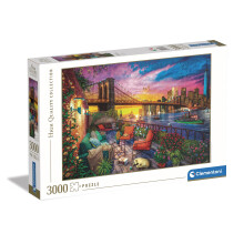 Puslespil 3000 Manhattan Balkon Solnedgang