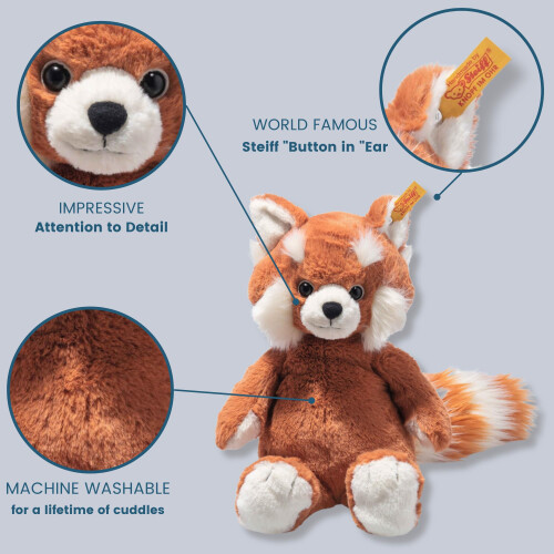 Steiff Steiff Soft Cuddly Friends Benji Κόκκινος Πάντα, 11" Παιχνίδι Plush 1