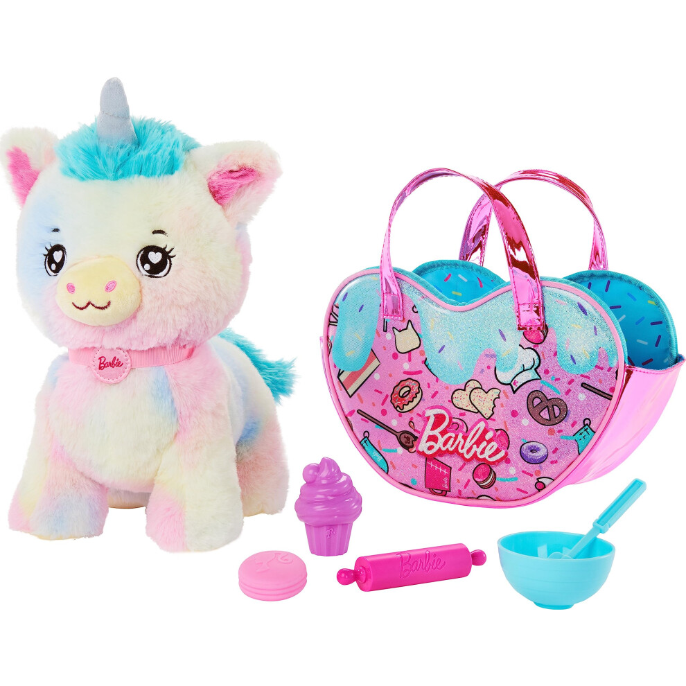 Barbie Stuffed Animals  Unicorn Toys  Plush Unicorn with Dessert-Theme