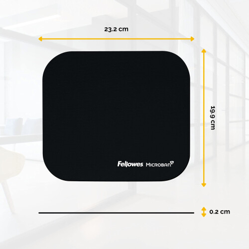 Fellowes Fellowes Mouse Mat with Non-Slip Rubber Base - Mouse Pad with Antibact 1