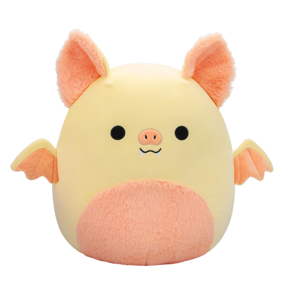 Squishmallows Original 16-Inch Meghan Cream Fruit Bat with Fuzzy Peach