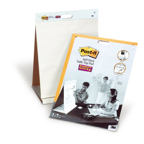 3M Post-it Bloc de Easel Autoadhesivo, Blanco, 20 x 23 in, Bloc de 20 Hojas 2