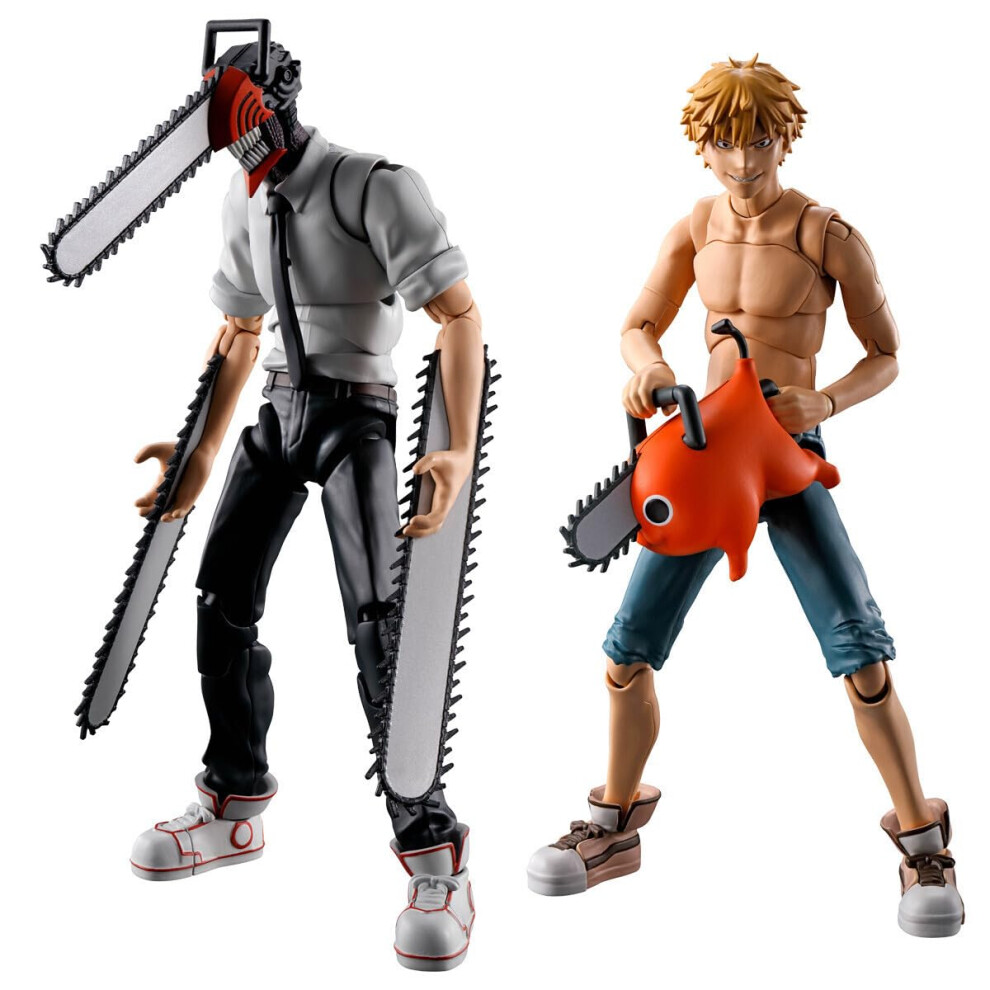 BANDAI Chainsaw Man SMP Double Pack Chainsaw Man & Denji Model Kit Set