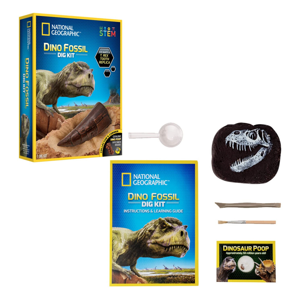 Bandai National Geographic - Excavation Kit - 3 Dinosaur Fossils to Di