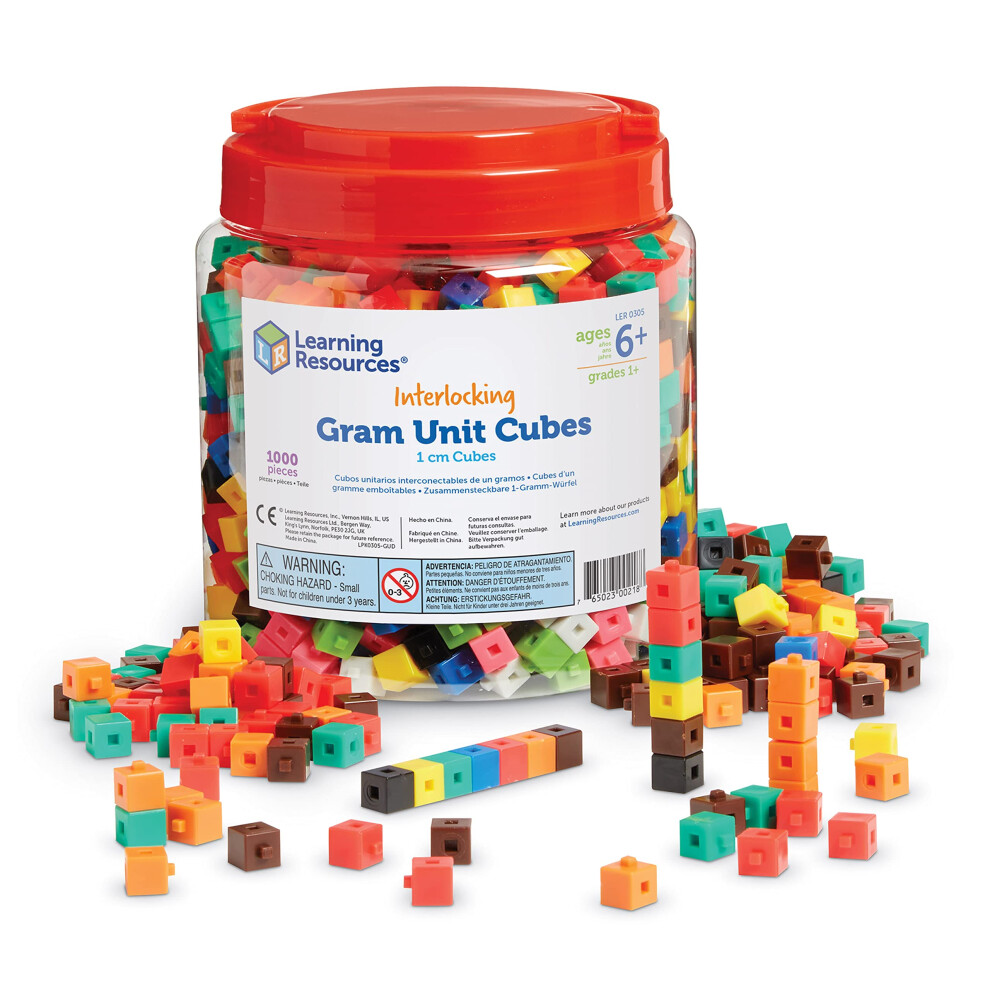 Learning Resources Interlocking Gram Unit Cubes  Math Classroom Teachi