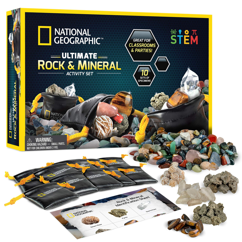 NATIONAL GEOGRAPHIC Kids Rock Collection - 1.25 Lb Assorted Rocks  Min