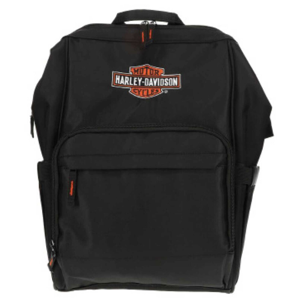 Harley-Davidson Embroidered Bar & Shield Diaper Canvas Backpack - Blac