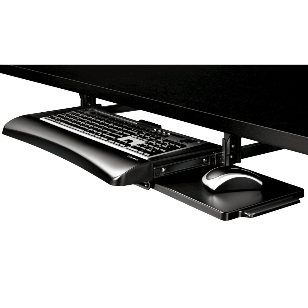 Fellowes Office Suites Underdesk Keyboard Drawer  Black/Silver (914030