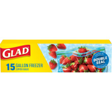 Borse di Plastica per Congelatore Glad con Zip - Gallone - 15 Pezzi
