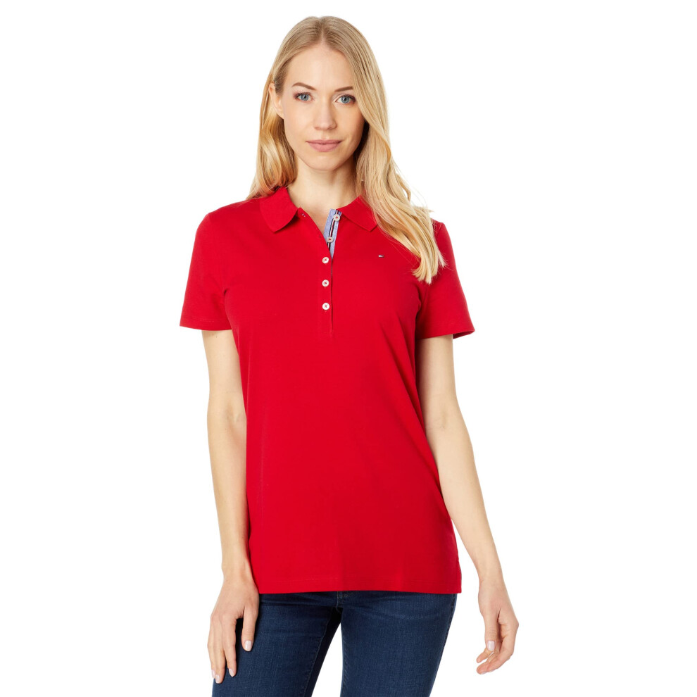 Tommy Hilfiger Women's Classic Polo (Standard and Plus Size)  Scarlet