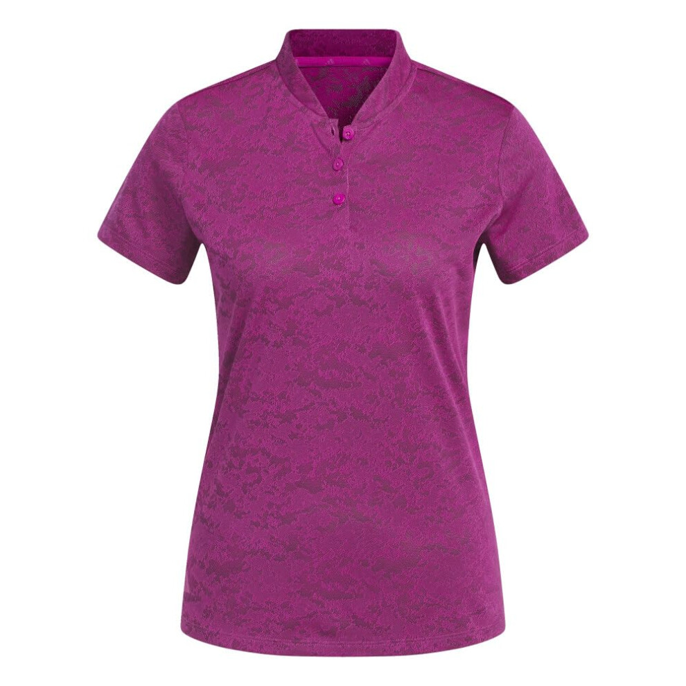 adidas Women's Standard Jacquard Polo Shirt  Lucid Fuchsia  Medium