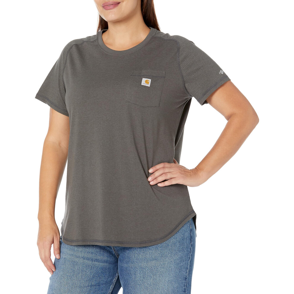 Carhartt Women's Force Relaxed Fit Midweight Pocket T-Shirt  Carbon He