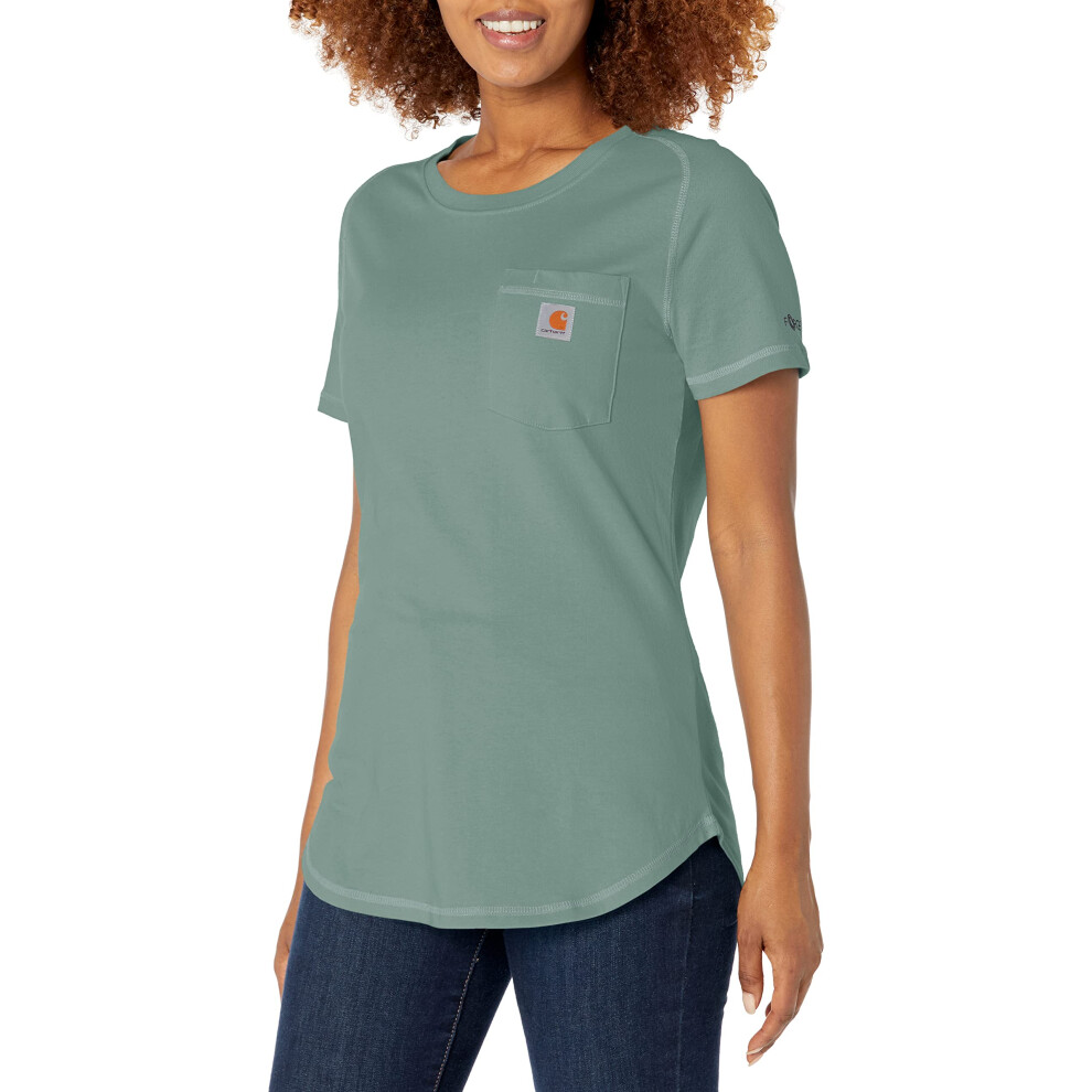 Carhartt Women's Force Relaxed Fit Midweight Pocket T-Shirt  Succulent