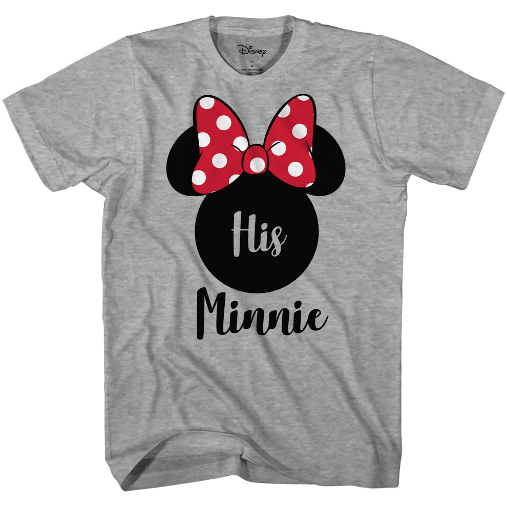 Disney His Minnie Couples Valentines Adult Funny Disneyland Graphic T-