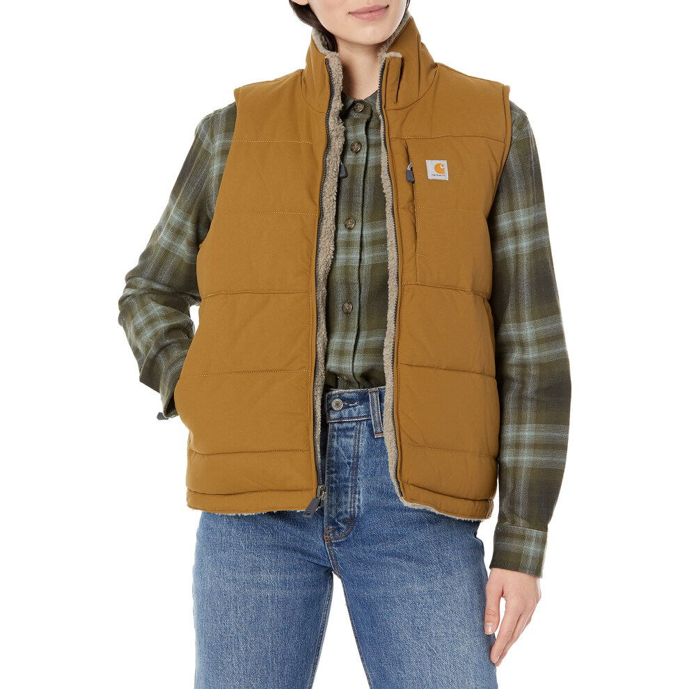 Carhartt Women's Relaxed Fit Midweight Utility Vest  Oak Brown  REG-L