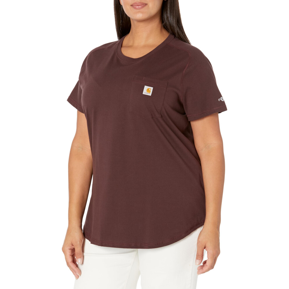 Carhartt Women's Force Relaxed Fit Midweight Pocket T-Shirt  Blackberr