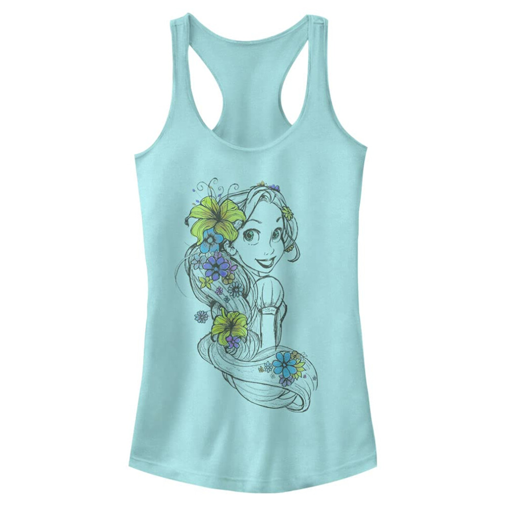 Disney Junior's Princess Rapunzel Sketch Slim Fit  Scoop Hem Racerback