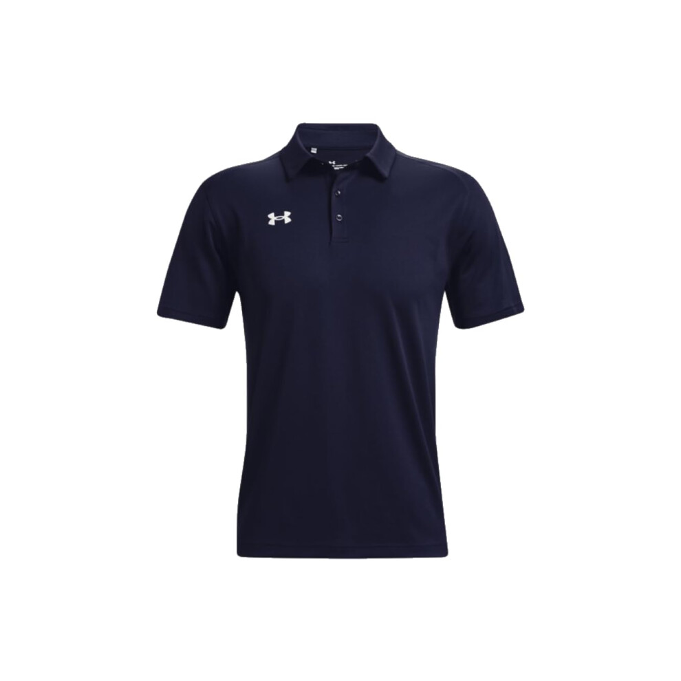 Under Armour Tech Team Womens Short Sleeve Polo Shirt L Midnight Navy-