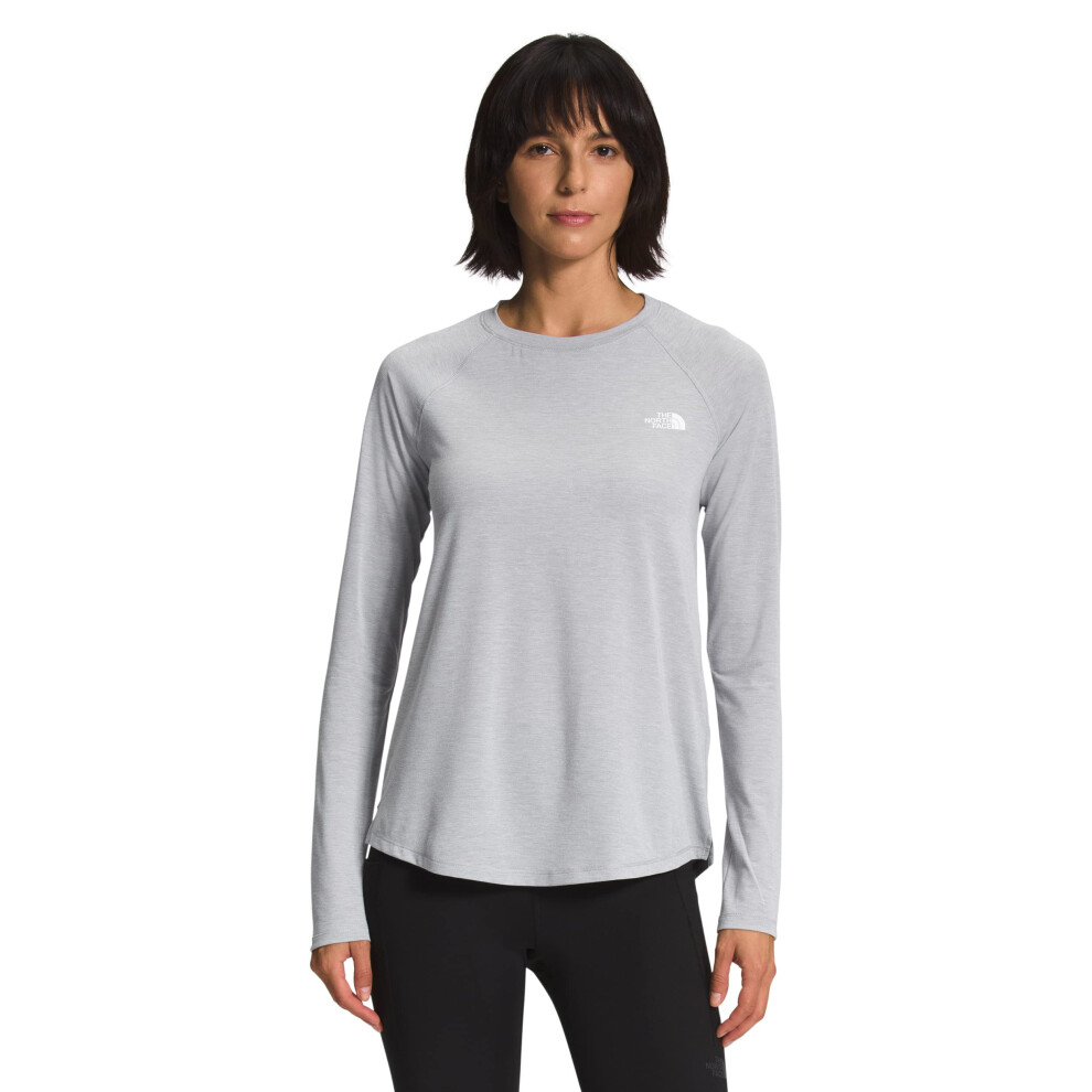 THE NORTH FACE Wander Hi-Low L/S Womens Shirt TNF Light Grey Heather S