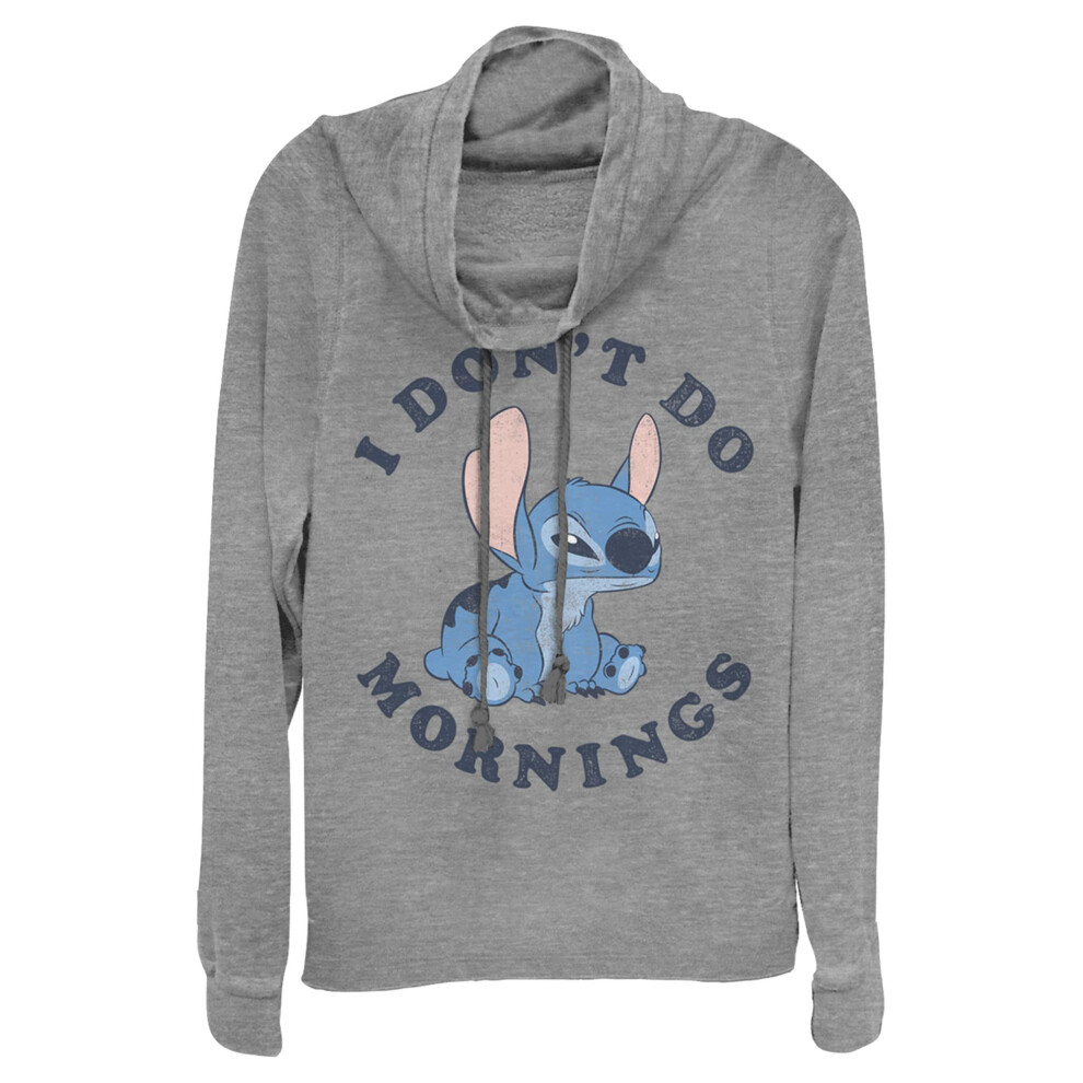 Disney womens Lilo & Stitch Stitch Mornings Women's Long Sleeve Cowl N