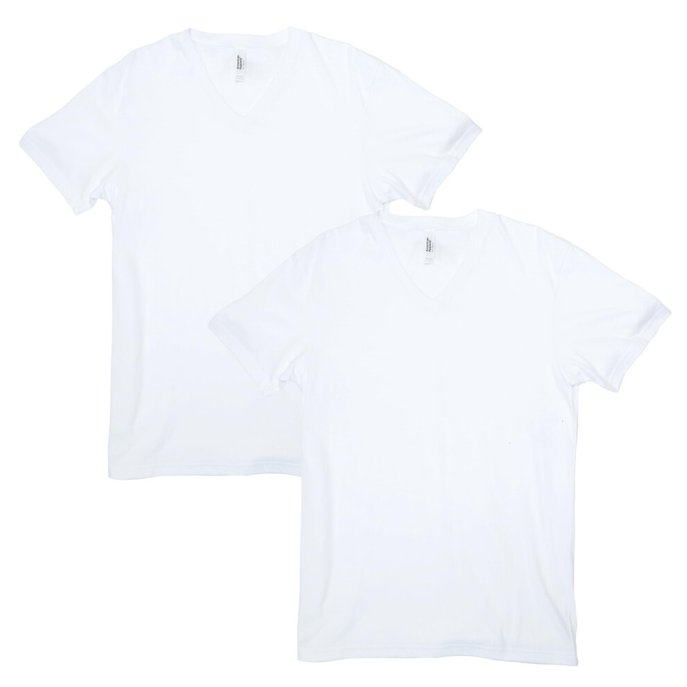 American Apparel CVC V-Neck T-Shirt  Style G2006CVC  White (2-Pack)