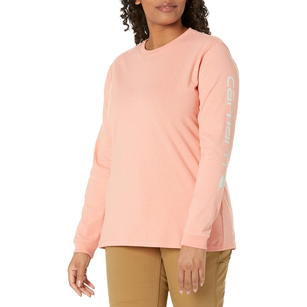 Carhartt Women's Loose Fit Heavyweight Long Logo Sleeve Graphic T-Shir