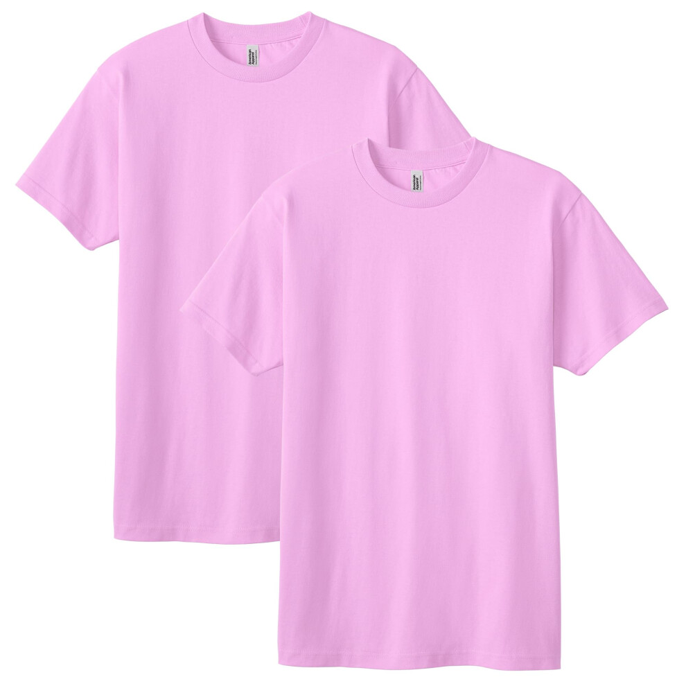 American Apparel Unisex Short Sleeve Tee  Style G1301  2-Pack  Pink (2