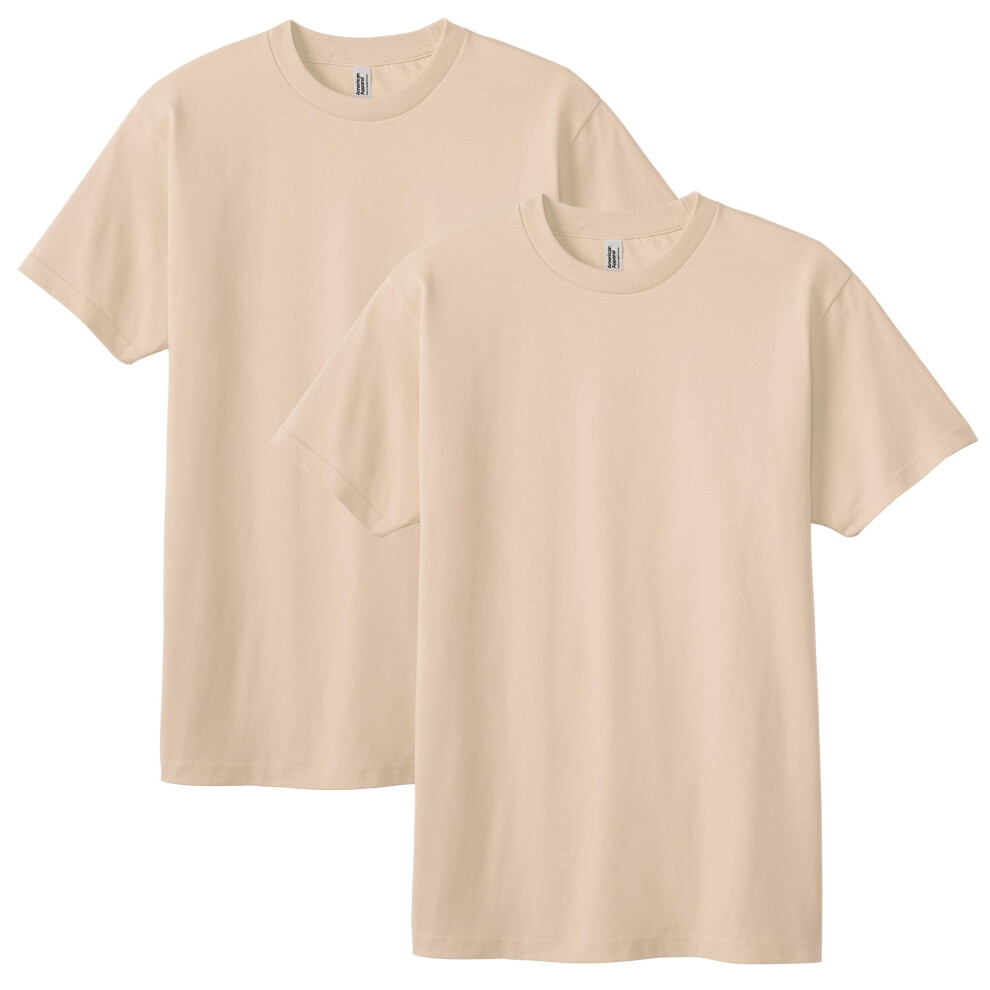 American Apparel Unisex Short Sleeve Tee  Style G1301  2-Pack  Sand (2