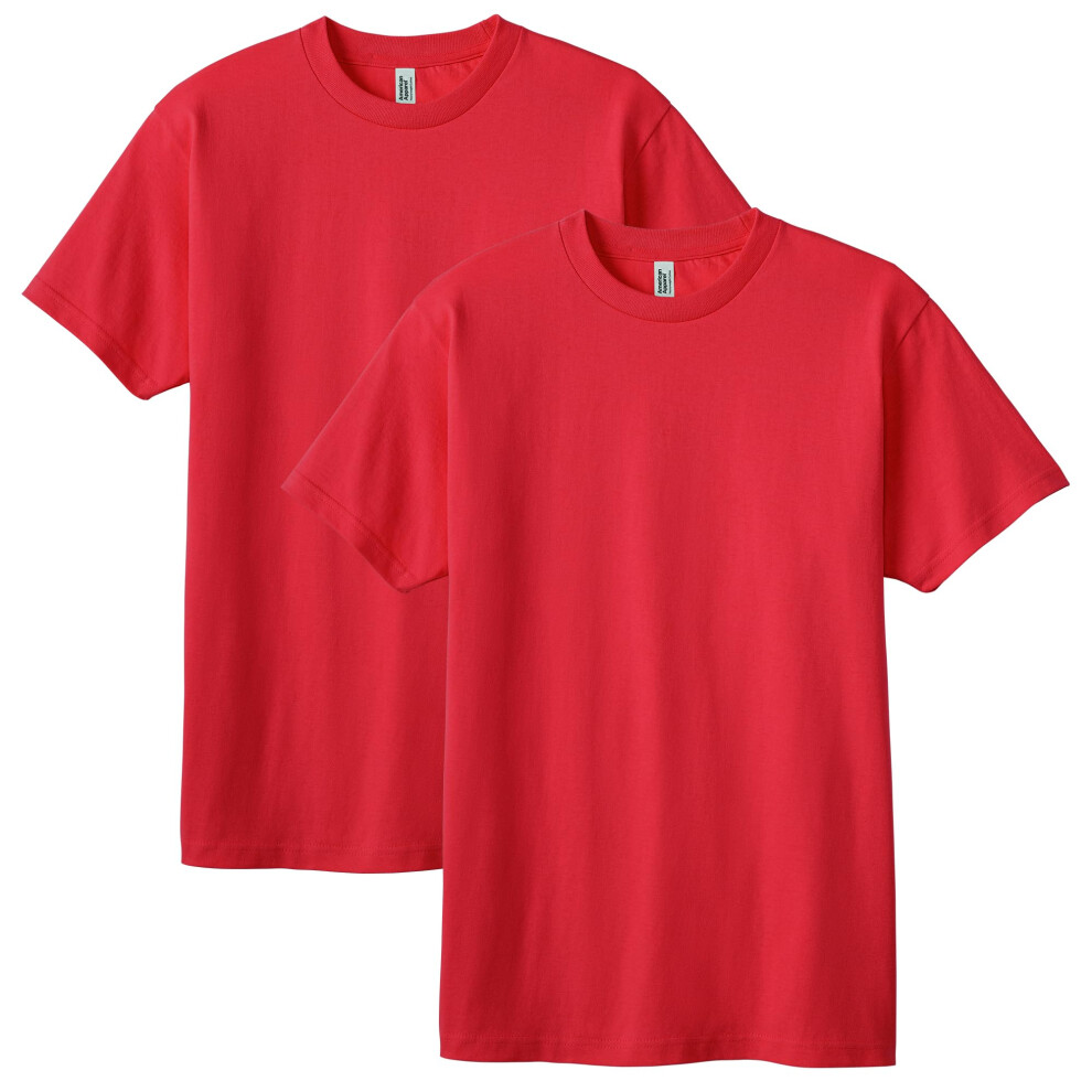 American Apparel Unisex Short Sleeve Tee  Style G1301  2-Pack  Red (2-