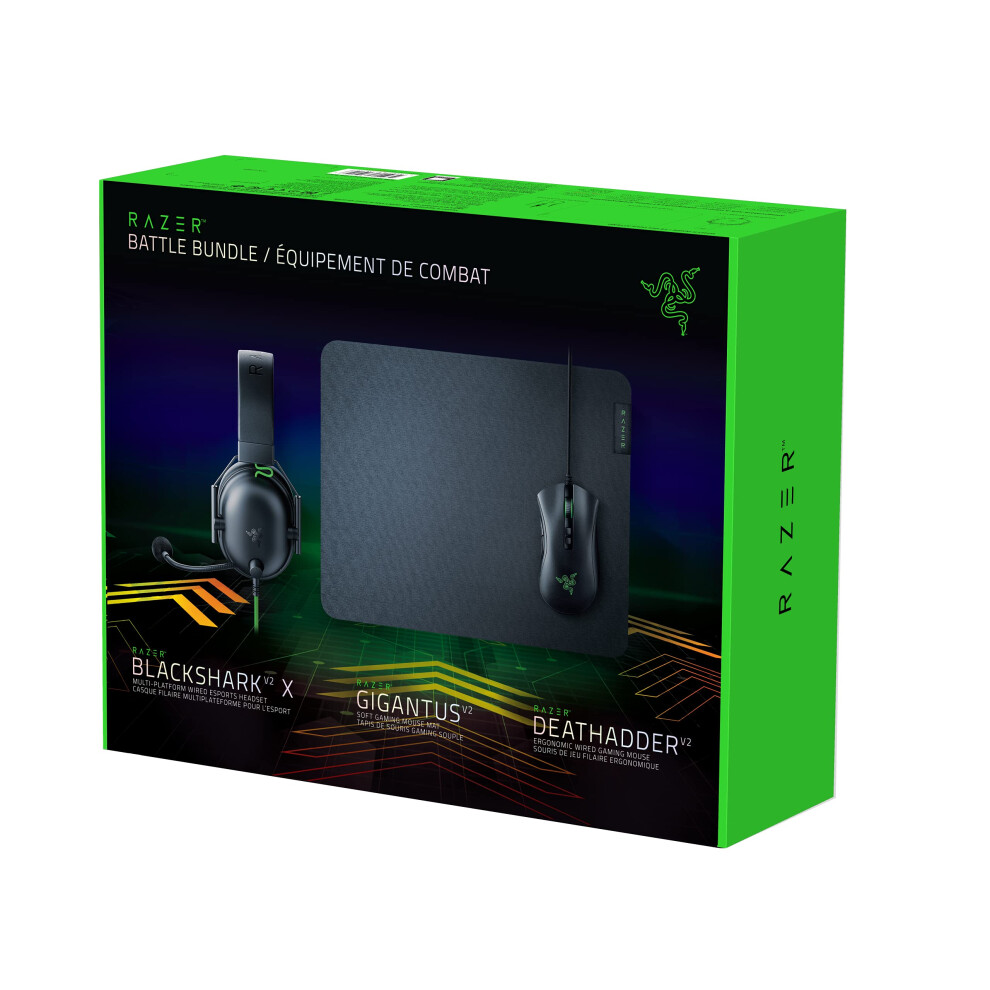 Razer Battle Bundle - DeathAdder V2 -BlackShark V2 X- Gigantus V2 M -