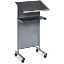 Audio-Visual Direct Wheeled Lectern Podium - Standing Desk with Storag