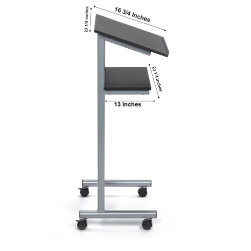 Audio-Visual Direct Wheeled Lectern Podium - Standing Desk with Storag 2
