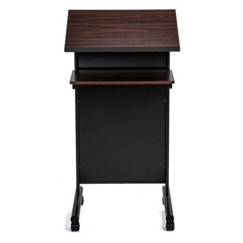 Audio-Visual Direct Wheeled Lectern Podium - Standing Desk with Storag 1