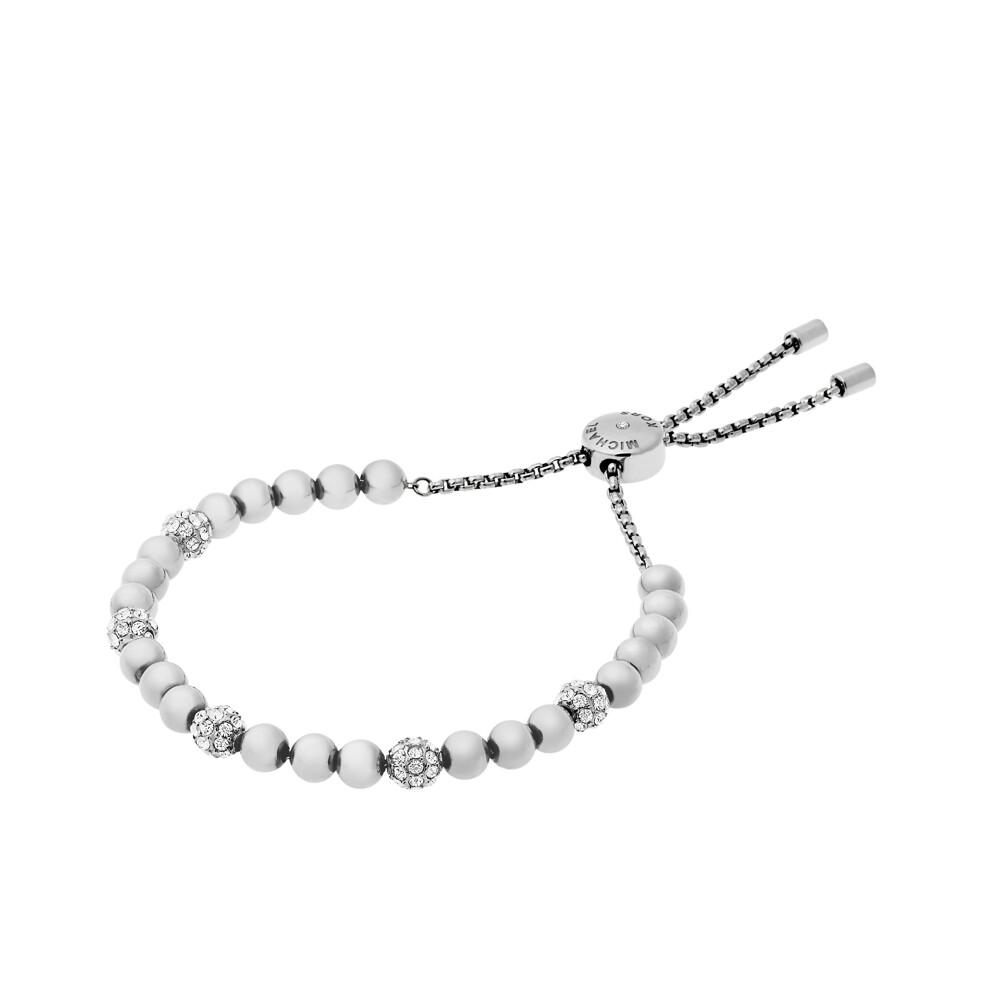 Michael Kors Stainless Steel and Pav? Crystal Beaded Bracelet for Wome