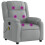 VidaXL vidaXL Massage-Relaxsessel, hellgrauer Stoff 2