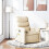 VidaXL vidaXL Massage-Relaxsessel, cremefarbener Stoff 1