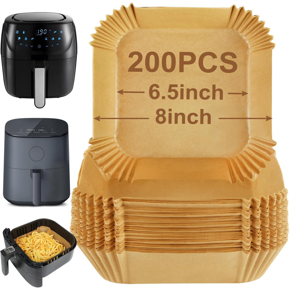Yao96266 200Pcs Air Fryer Parchment Paper Liner, Liners Disposable, Greaseproof For Fryer