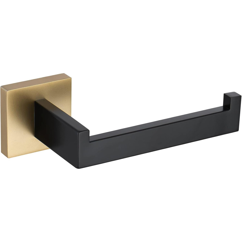 12CM Toilet Paper Holder Toilet Roll Holder Towel Hanger Bathroom Toilet Tissue Paper Dispenser Sus304 Stainless Steel Wall Mount Black Gold