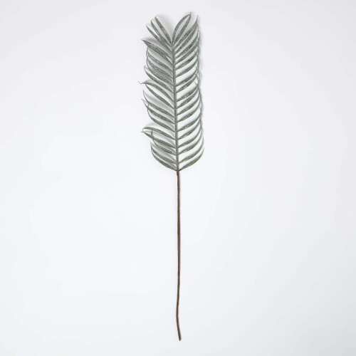 Homescapes HOMESCAPES Glitter Palm Leaf Single Stem 1