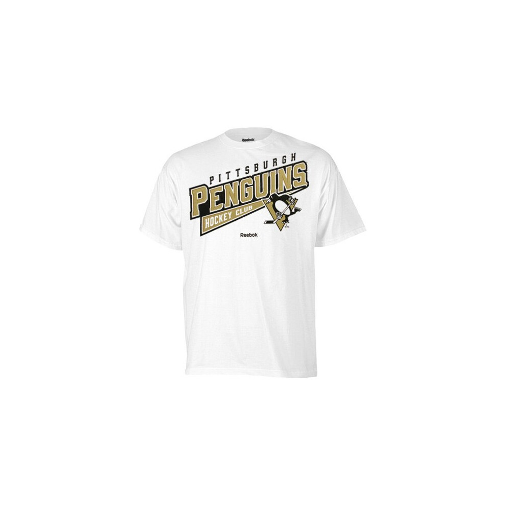 Pittsburgh Penguins Reebok White Sweep Short Sleeve T-ShirtMedium