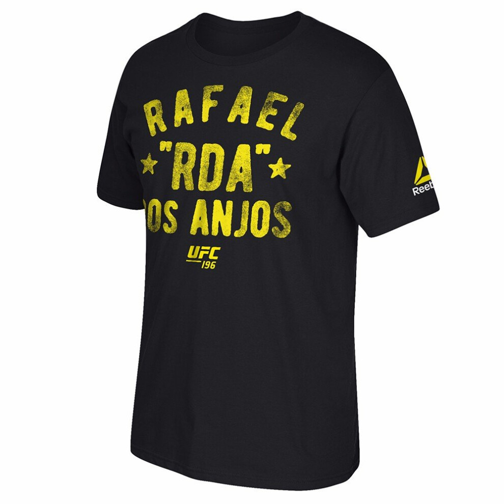 Reebok Rafael Dos Anjos UFC Men's Black Fight Night Retro Type T-Shirt